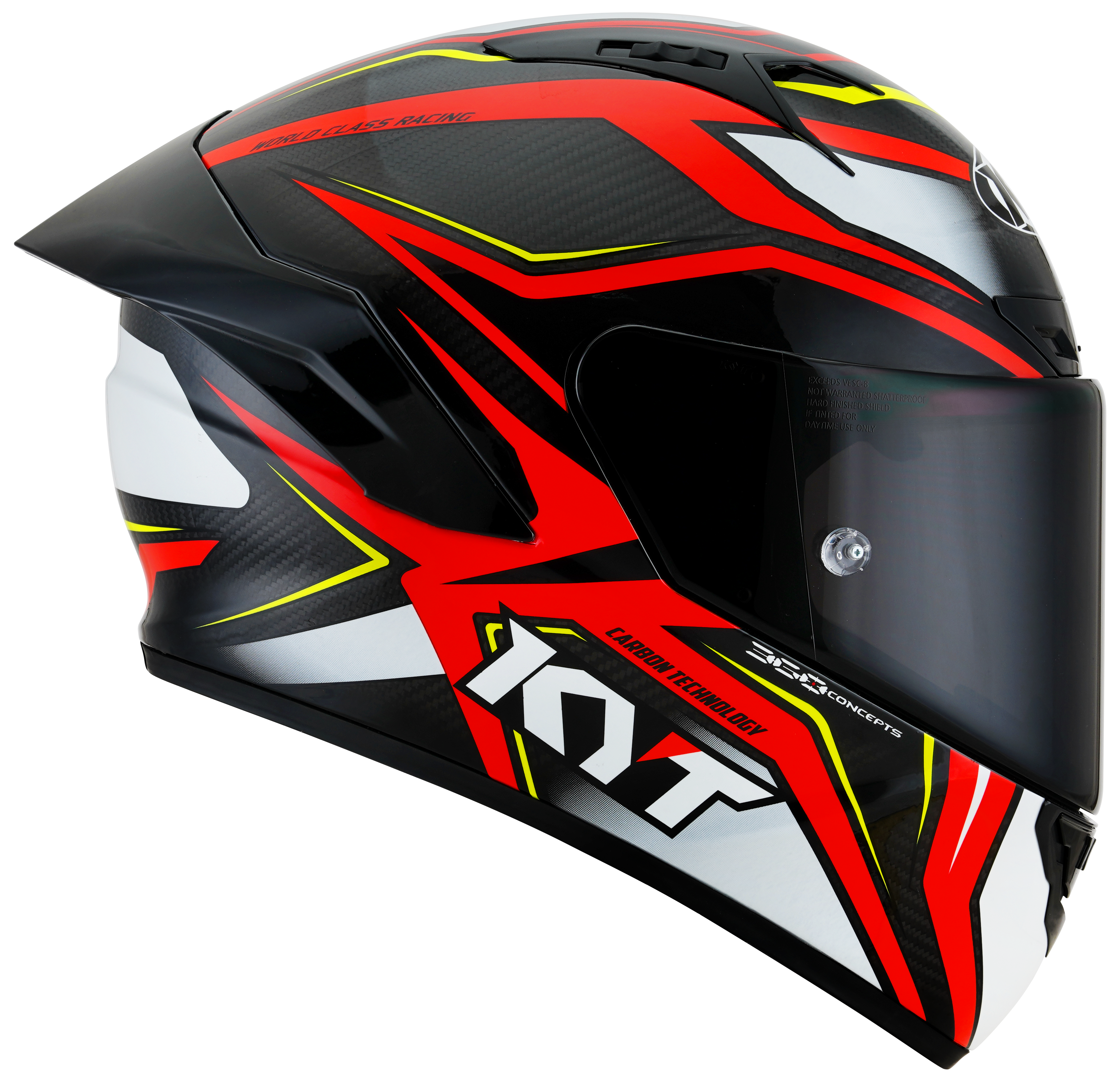 Kyt NZ-Race Helm Carbon Stride Glossy red/white Y6NZ0026