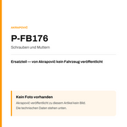 Akrapovic Schrauben und Muttern P-FB176 — Platzhalter, kein Herstellerfoto verfügbar