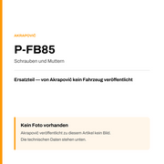 Akrapovic Schrauben und Muttern P-FB85 — Platzhalter, kein Herstellerfoto verfügbar