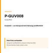 Akrapovic Auspuffteil P-GUV008 — Platzhalter, kein Herstellerfoto verfügbar