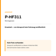 Akrapovic Montagesatz P-HF311 — Platzhalter, kein Herstellerfoto verfügbar