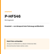 Akrapovic Montagesatz P-HF546 — Platzhalter, kein Herstellerfoto verfügbar