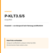 Akrapovic Auspuffteil P-KLT3.5/5 — Platzhalter, kein Herstellerfoto verfügbar