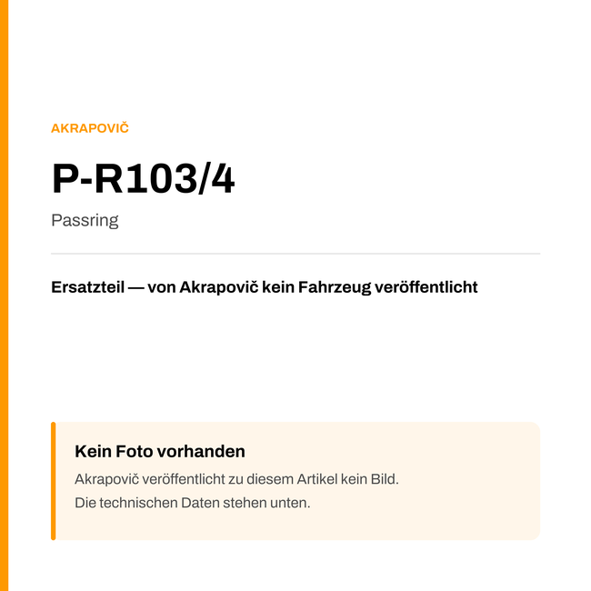 Akrapovic Passring P-R103/4 — Platzhalter, kein Herstellerfoto verfügbar