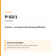 Akrapovic Auspuffteil P-S2/1 — Platzhalter, kein Herstellerfoto verfügbar