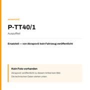Akrapovic Auspuffteil P-TT40/1 — Platzhalter, kein Herstellerfoto verfügbar