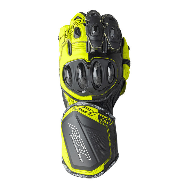 RST Pro Series GP D3O motorcycle leather gloves | Men | Neon Yellow/Black | 103715 