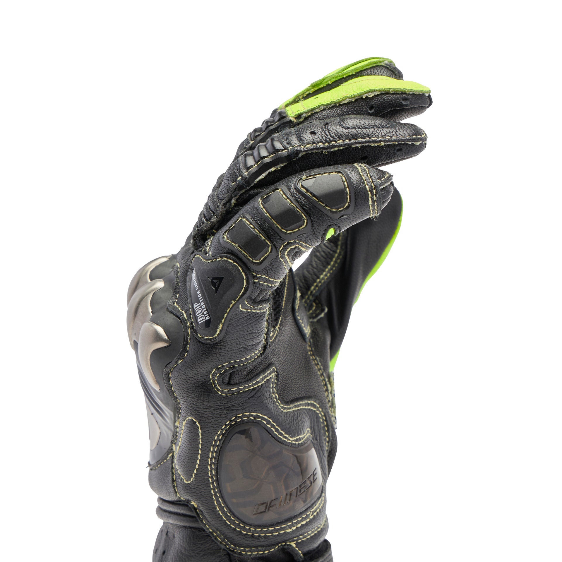 Dainese Full Metal 7 Racing Motorcycle Leather Gloves | Men's | Neon Yellow/Black 