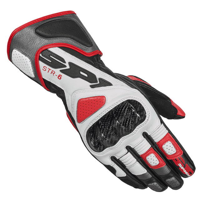 Spidi STR-6 Racing Motorcycle Leather Gloves | Men | Red | A221014 