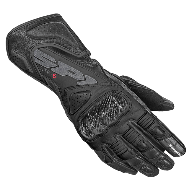 Spidi STR-6 Sport motorcycle leather gloves | Women | Black | A222026 