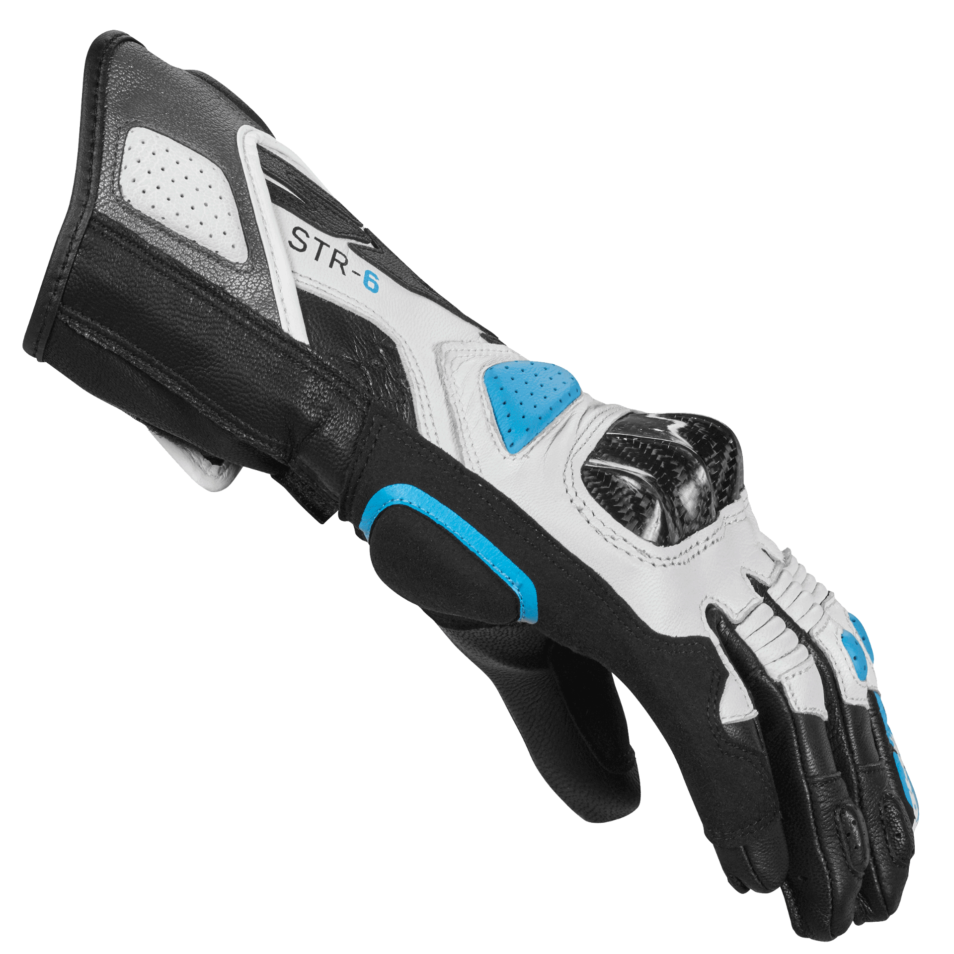 Spidi STR-6 Sport motorcycle leather gloves | Women | Grey/White/Provence | A222302 