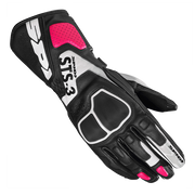 Spidi STS-3 Sport motorcycle leather gloves | Women | Black/Fuchsia | A220545 