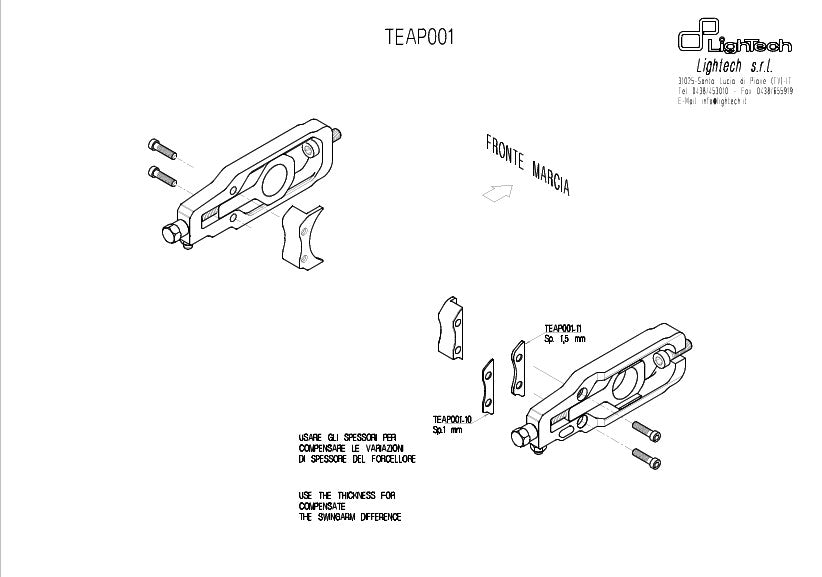 Tensor de cadena LighTech Aprilia RSV4/Factory/R (09-14) TEAP001 
