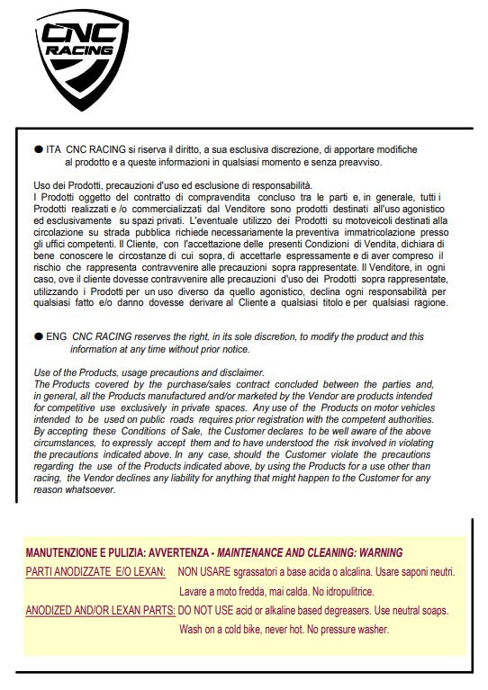 Cubierta de piñón de aluminio CNC Racing Ducati Panigale V4/S (2025) CP172 