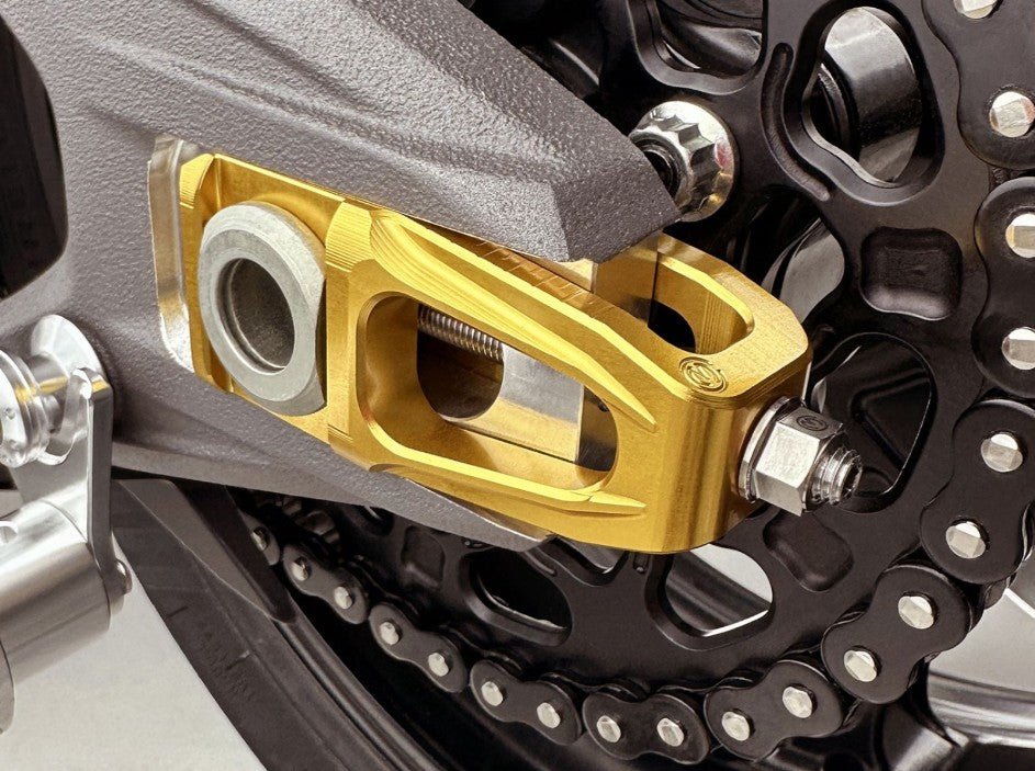 Chain tensioner kit with brake caliper holder and Brembo P2-24 64mm X206001 Motocorse Ducati Panigale V4/S (2025) 