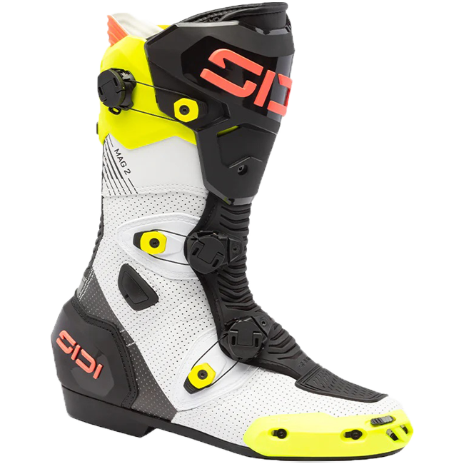 Sidi MAG 2 Air motorcycle boots Fluo Yellow / Coral Red - 390 