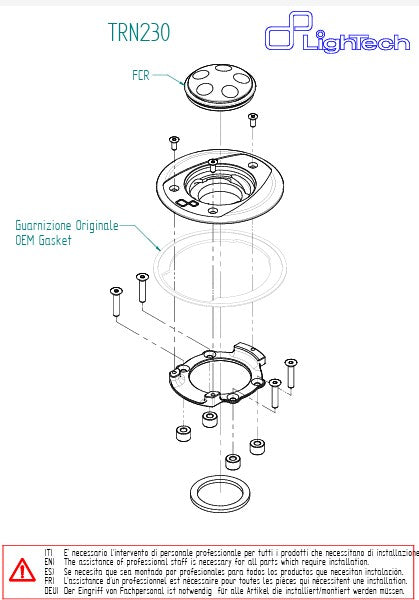 Tapa de tanque de cierre a rosca LighTech BMW S1000RR K67 (21-25) TRN230 