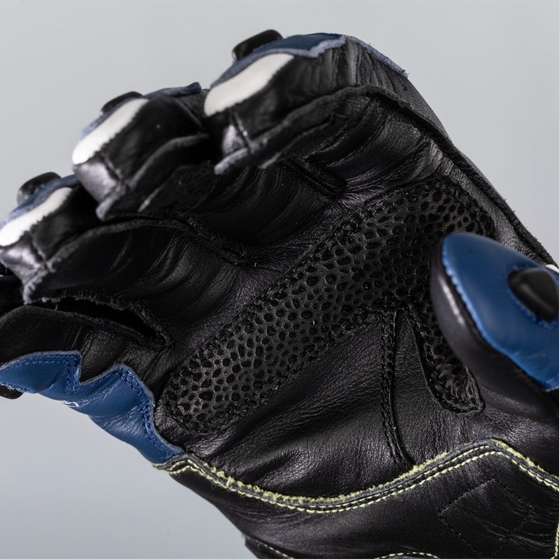 Guantes de cuero para motocicleta RST Tractech Evo 4 | Hombre | Azul/Blanco/Negro | 102666 