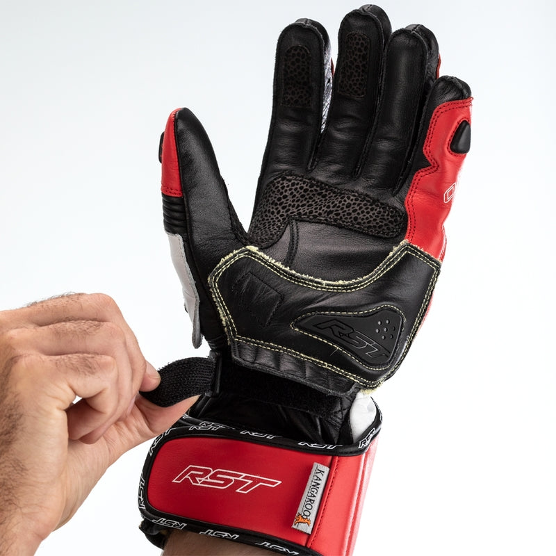 RST Tractech Evo 4 motorcycle leather gloves | men | red/white/black | 102666 