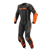 IXON Vortex 3 one-piece Leather Suit – Perforated racing suit | Men | Black/Anthracite/Orange 