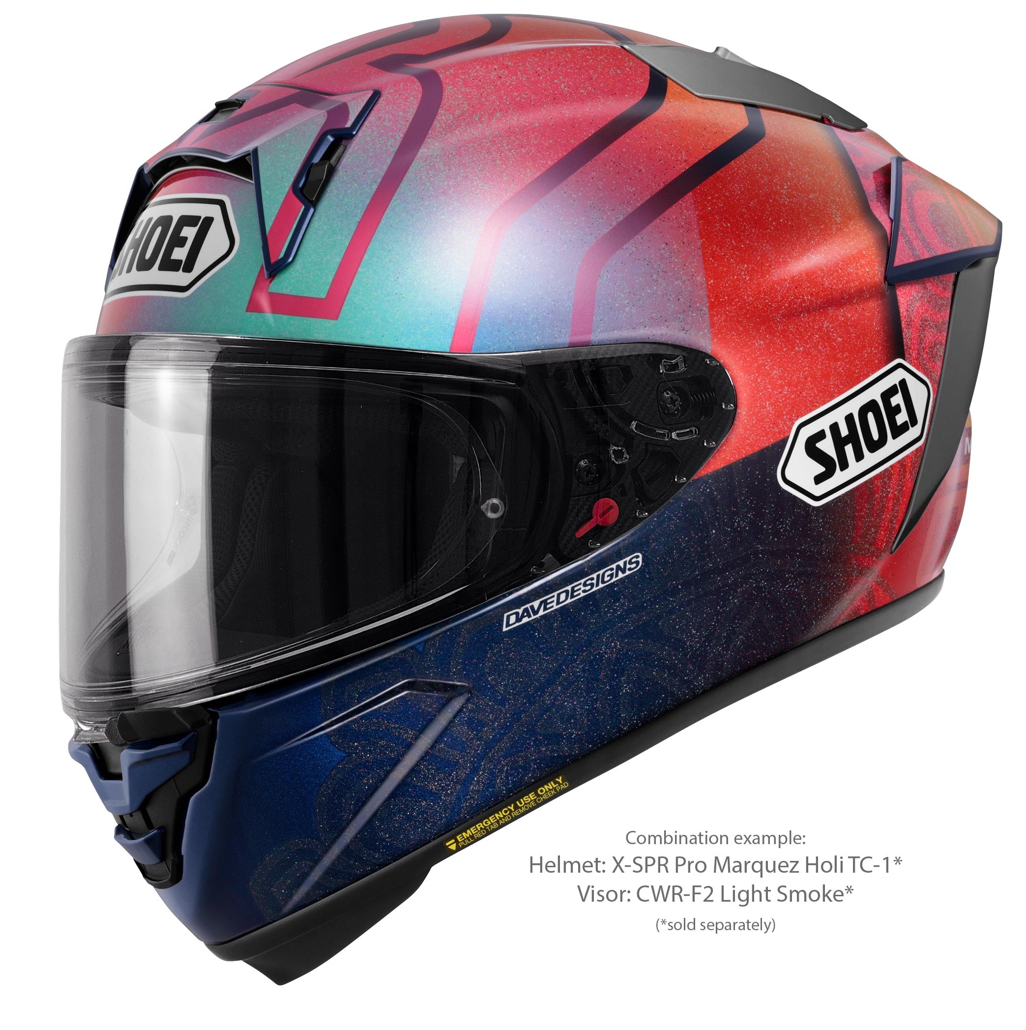 Casco Shoei X-SPR PRO Márquez Holi TC-1 Edición Limitada - Réplica de Marc Márquez India 2023 