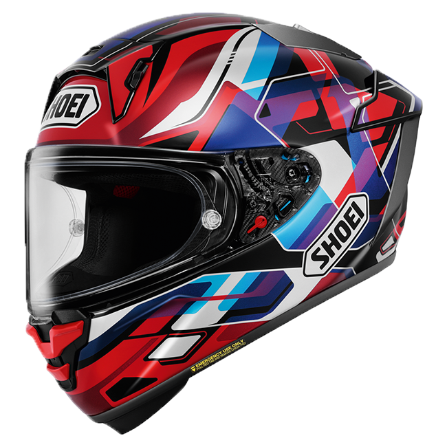 Shoei X-SPR PRO Helmet Valion TC-10 Red / Blue / Purple 