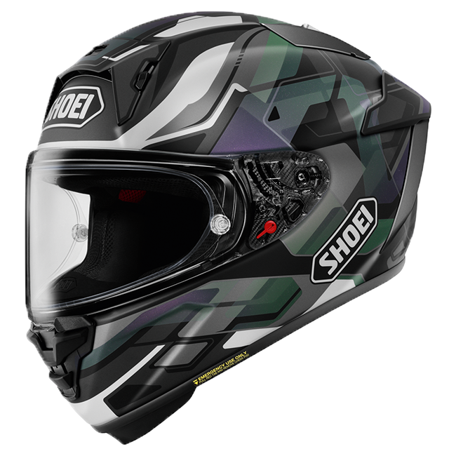 Shoei X-SPR PRO Helmet Valion TC-5 Dark Green / Gray / Purple 