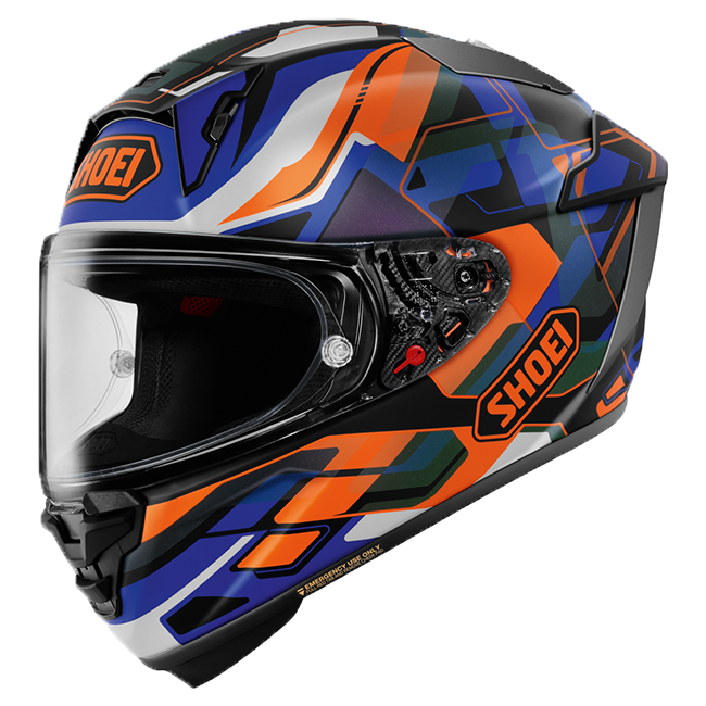 Shoei X-SPR PRO Helmet Valion TC-8 Orange / Blue 