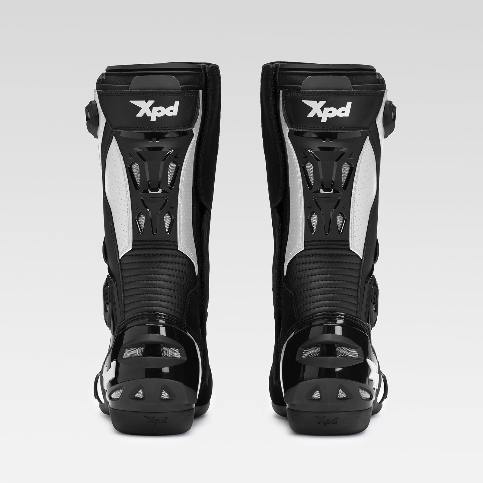 XPD XP6-S Motorcycle Boots | Men | White/Black 