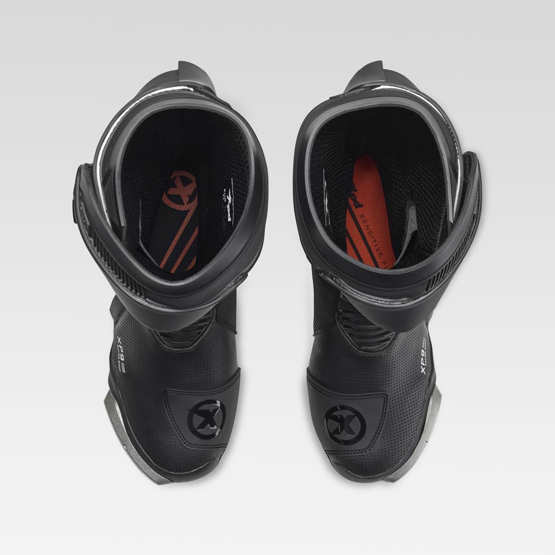 XPD XP9-S AIR perforated racing and street motorcycle boots | Men's | White/Black 