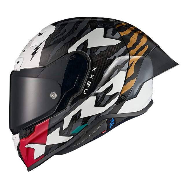 Nexx X.R3R Helmet Ziger Carbon Gray Gold 01XR323513378 