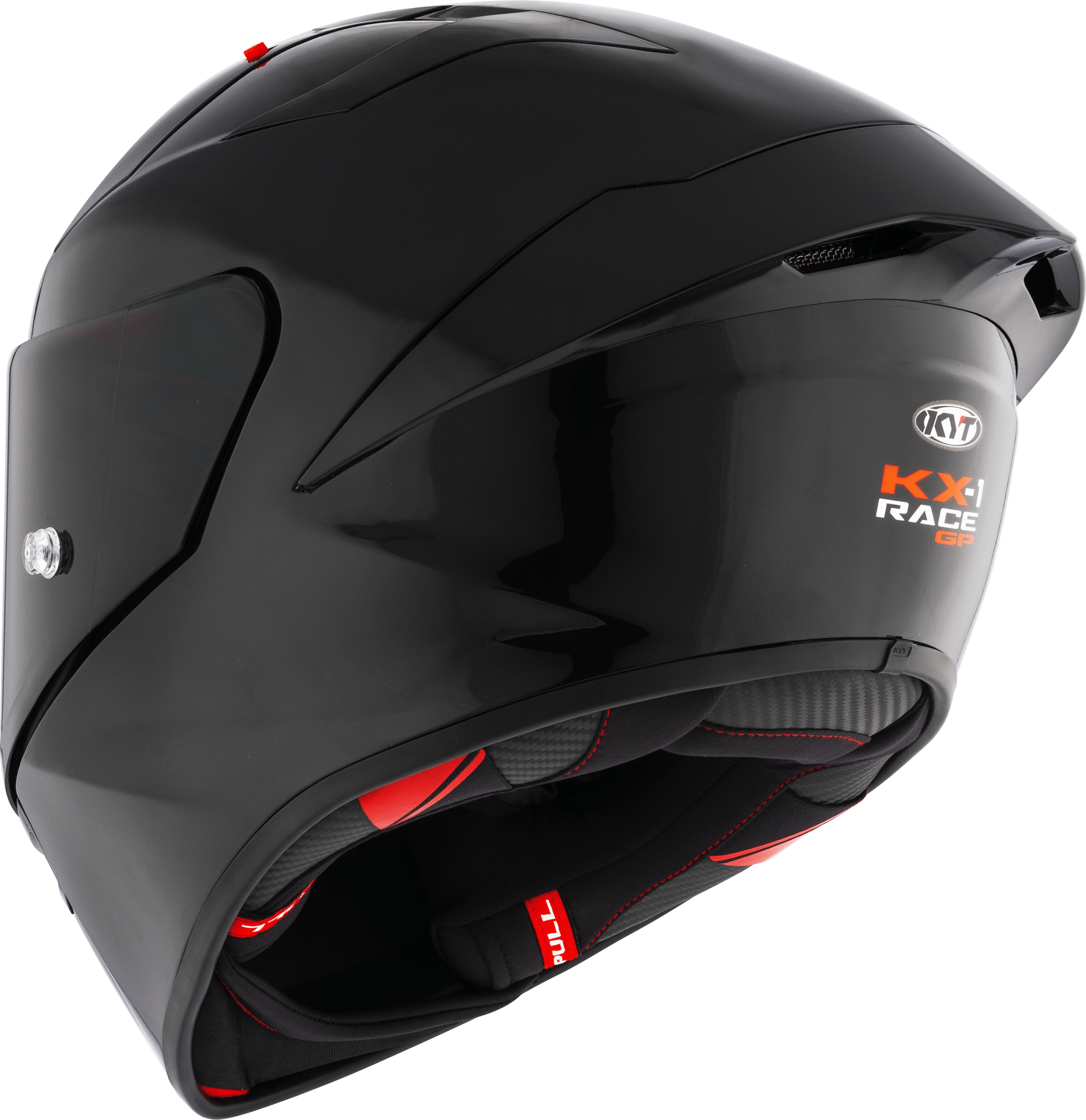 KYT KX-1 Race GP Helmet Plain Black Y6KX00X6 