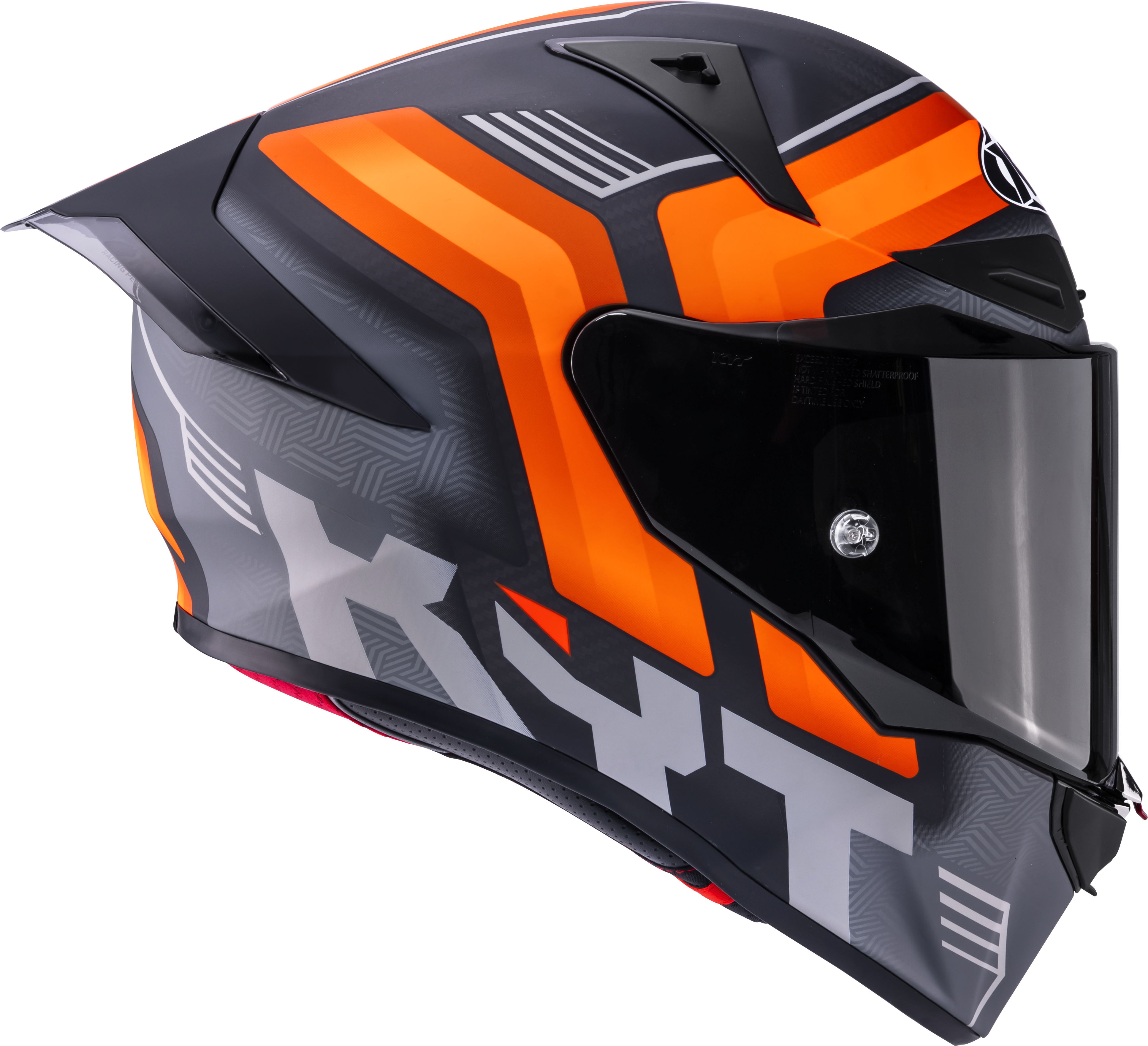 KYT R1R Racing Helmet Carbon Accelerator Matte Orange Y6R10001 