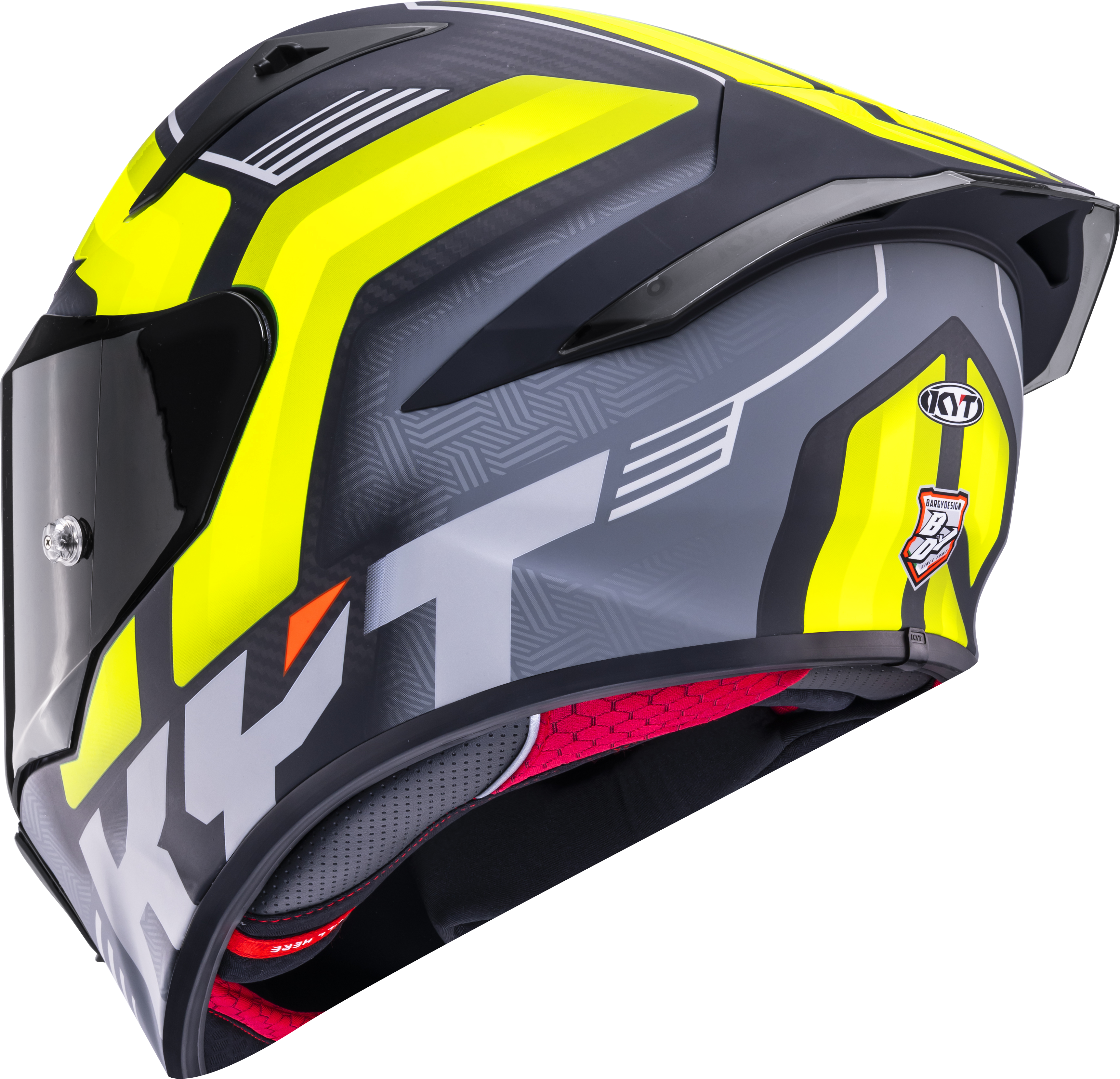 KYT R1R Racing Helmet Carbon Accelerator Yellow Y6R10010 