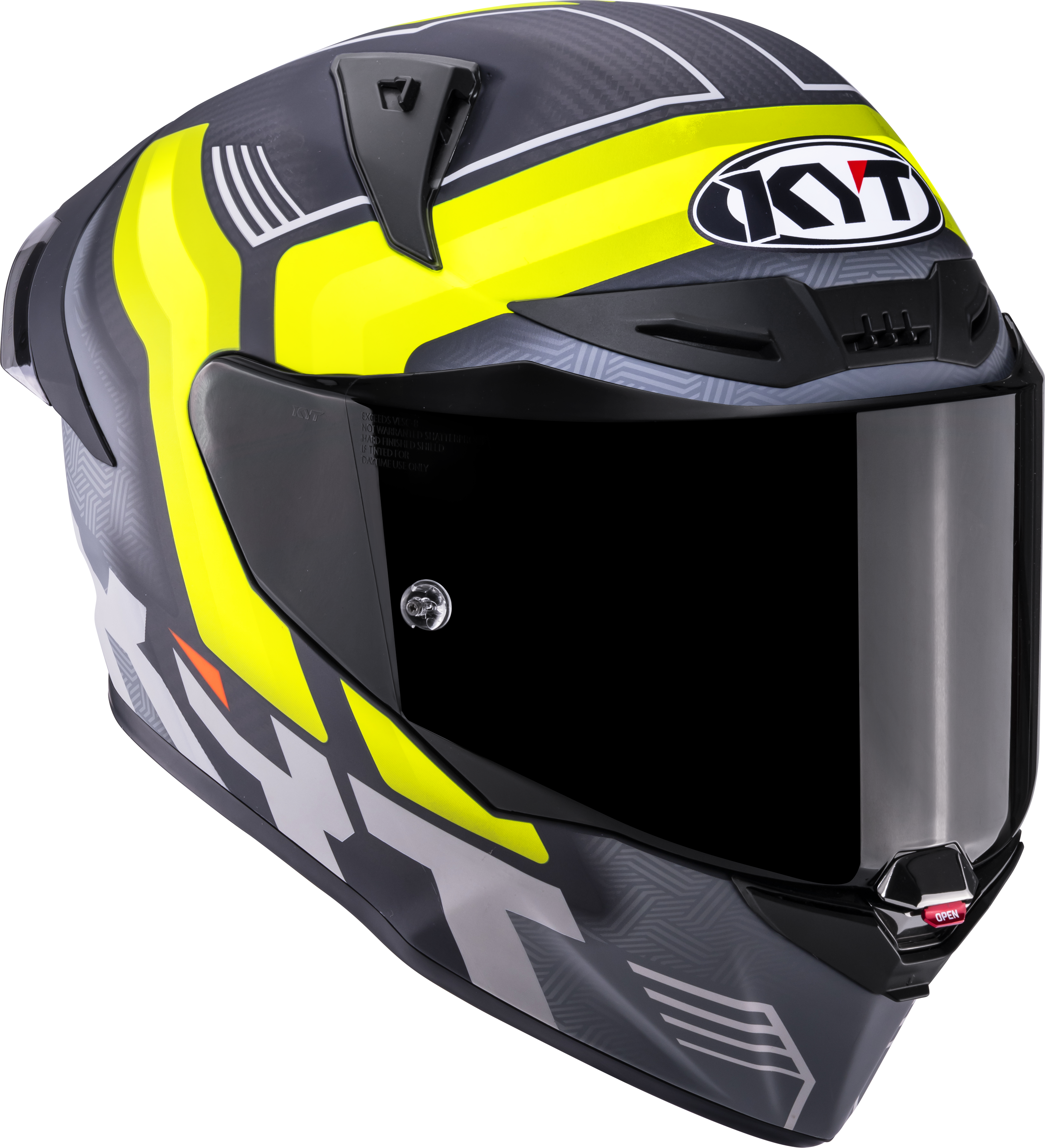 KYT R1R Racing Helmet Carbon Accelerator Yellow Y6R10010 