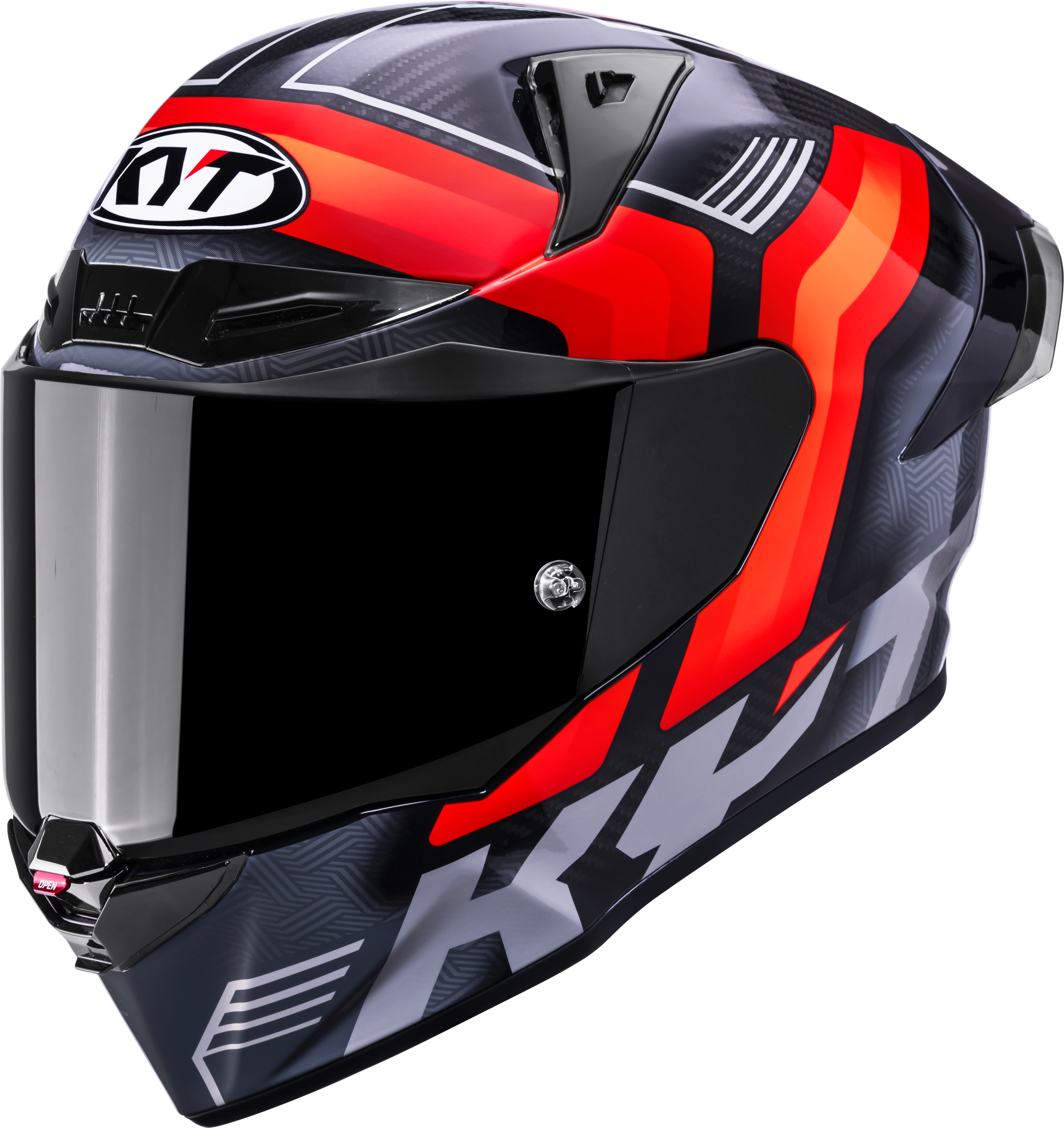 KYT R1R Racing Helmet Carbon Accelerator Red Y6R10003 