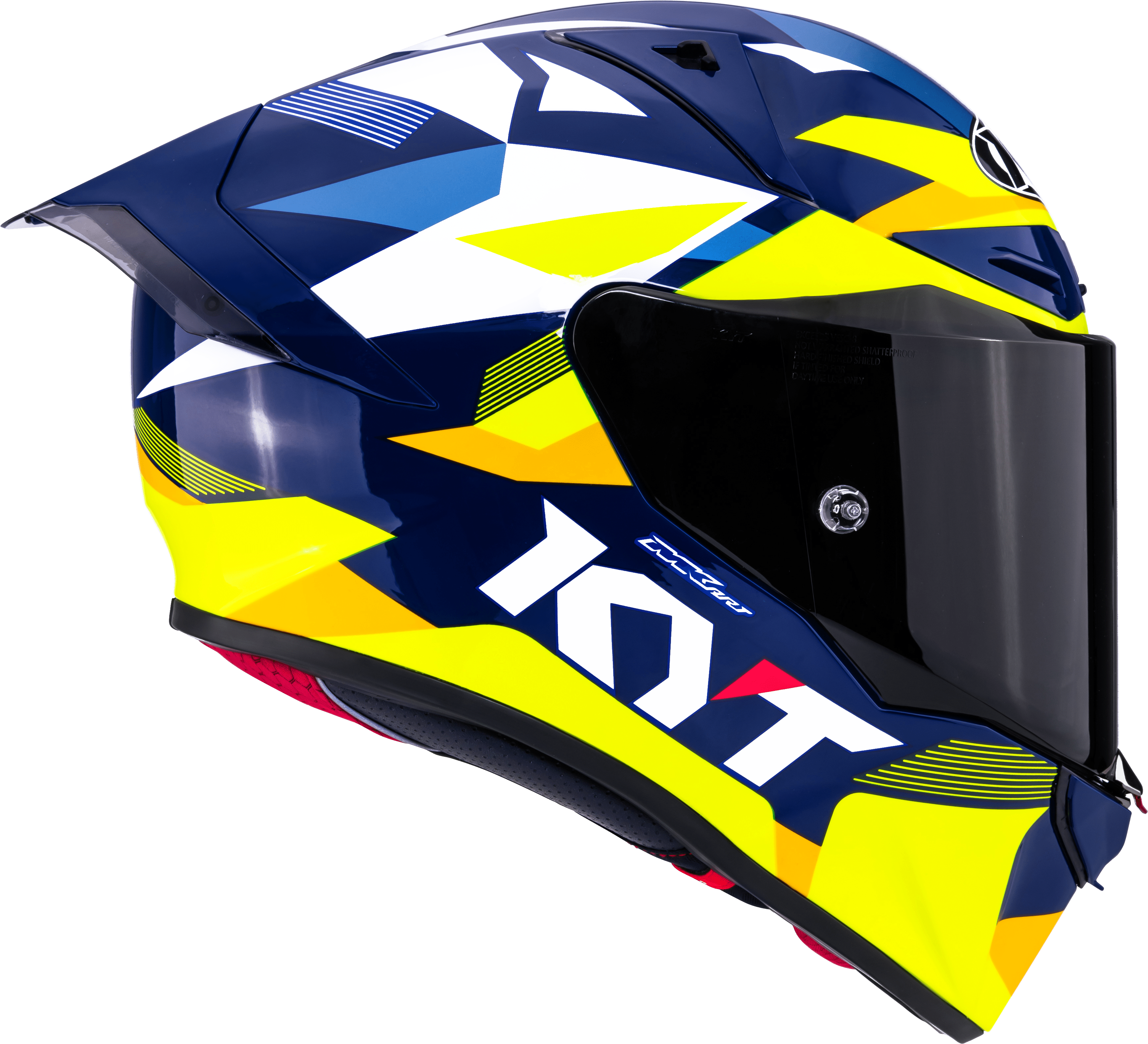 KYT R1R Racing Helmet Carbon Diamond Blue / Yellow Y6R10005 