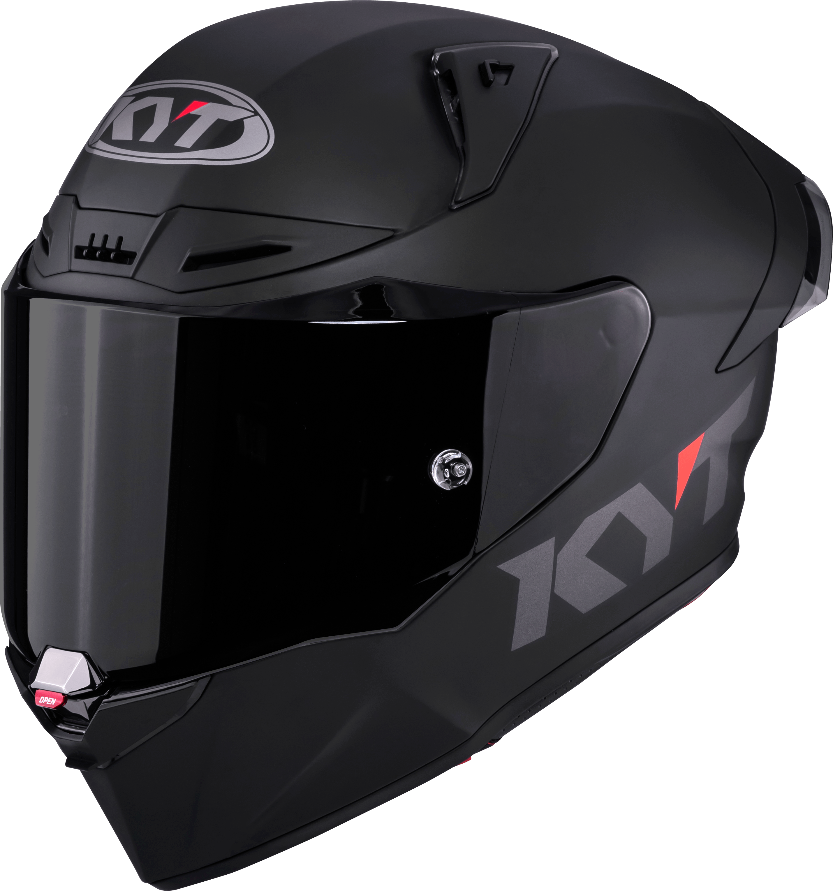 KYT R1R Racing Helmet Plain Black Matte Y6R100X6 