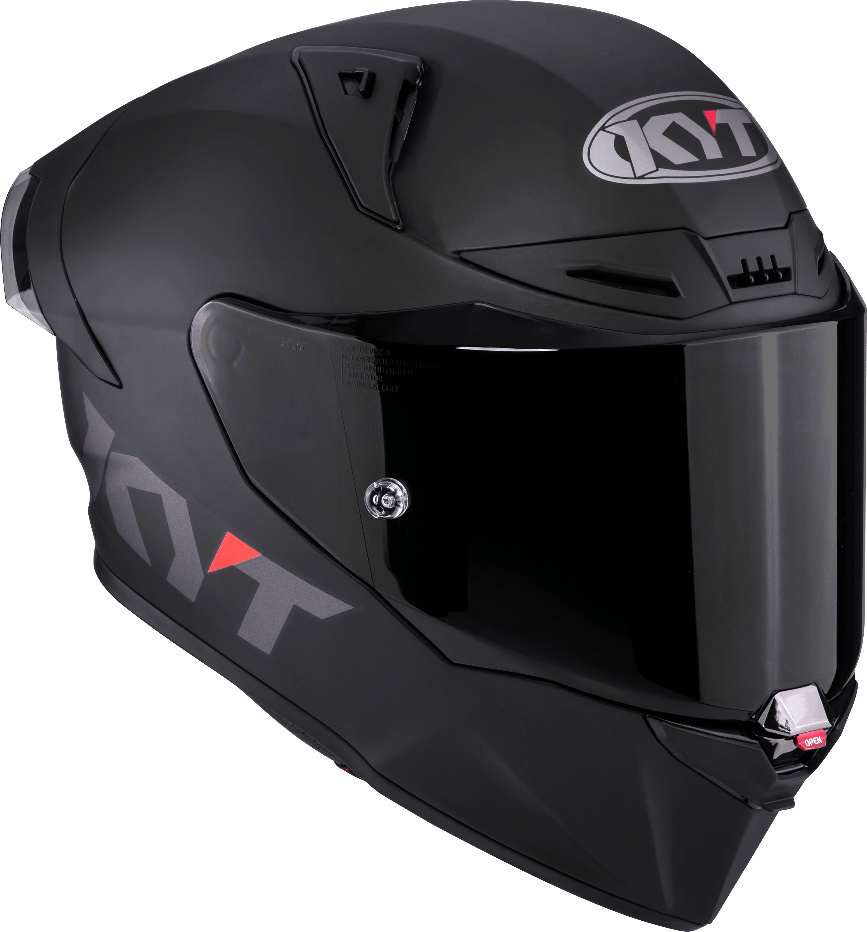 KYT R1R Racing Helmet Plain Black Matte Y6R100X6 
