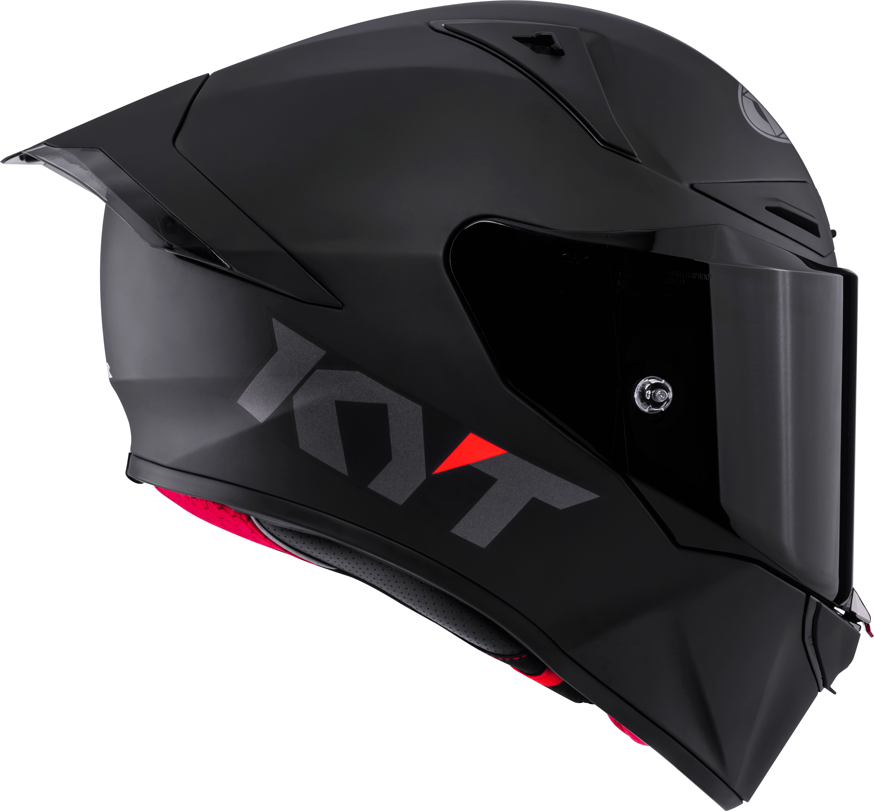 KYT R1R Racing Helmet Plain Black Matte Y6R100X6 