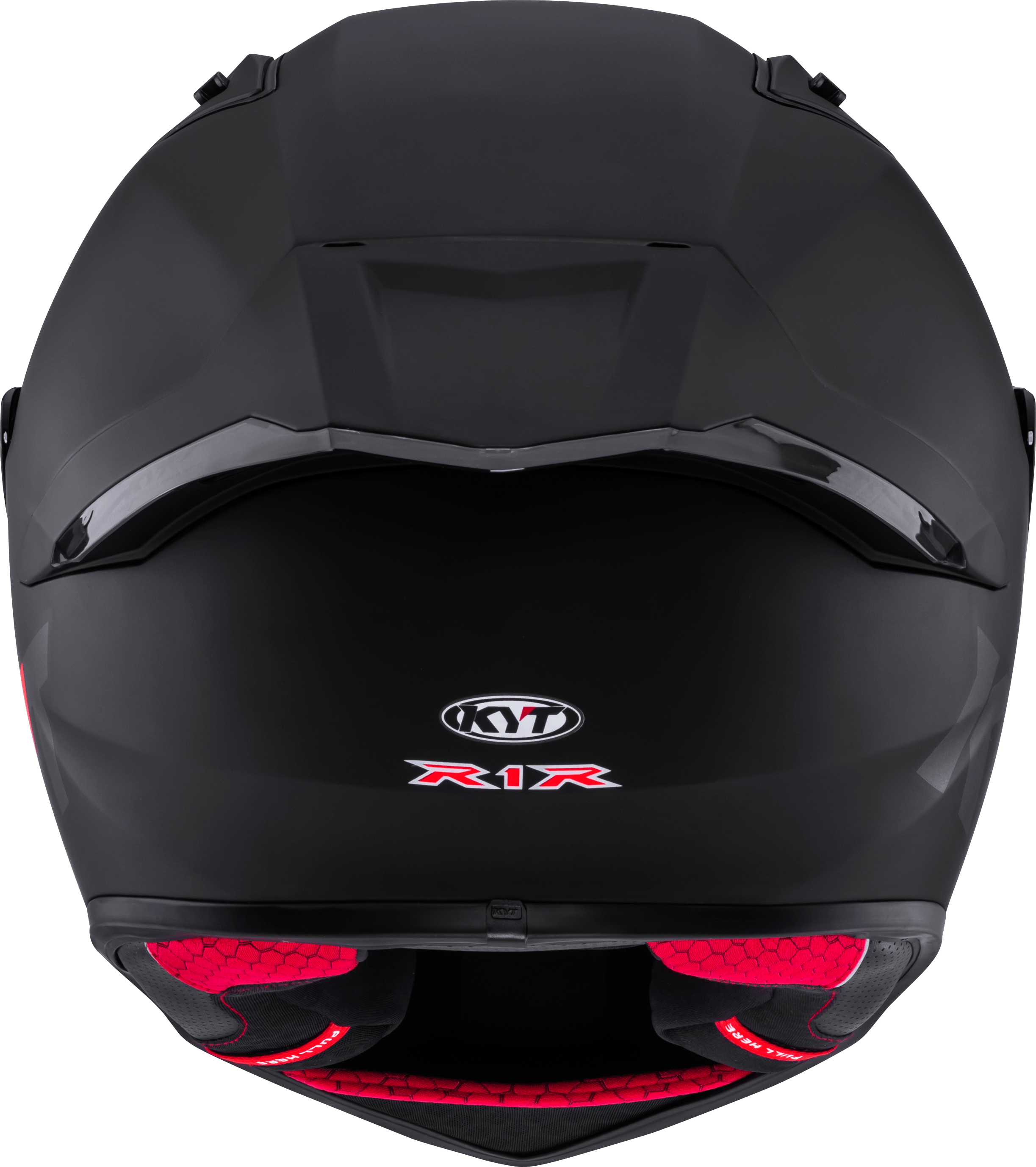 KYT R1R Racing Helmet Plain Black Matte Y6R100X6 