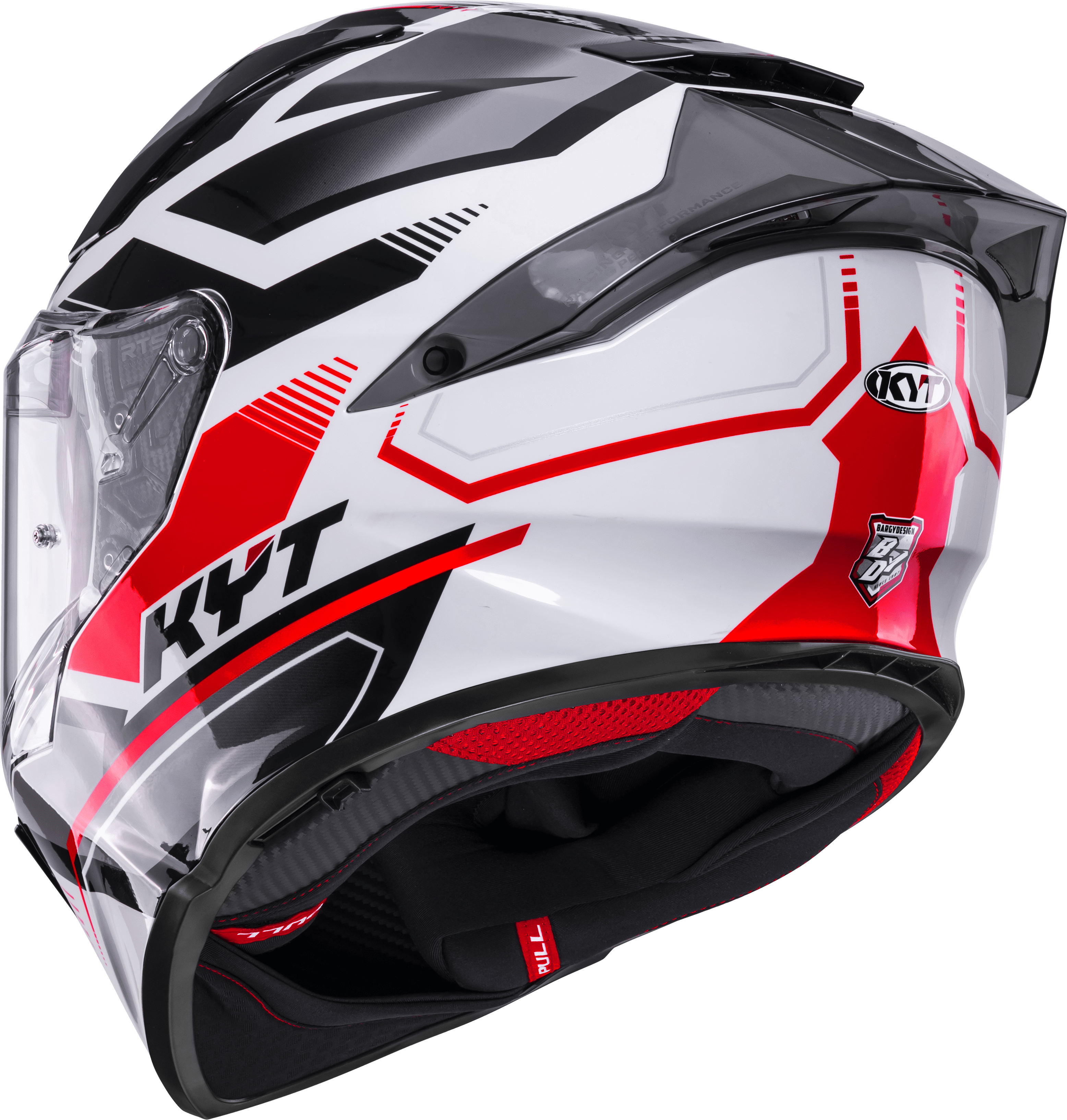 KYT R2R Helmet Parsec White/Red Y6R20022 