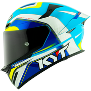 KYT TT-Revo Casco Gran Premio Blanco Azul Claro Y6TR0004 