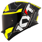 KYT TT-Revo Casco Electron Negro Amarillo mate Y6TR0007 