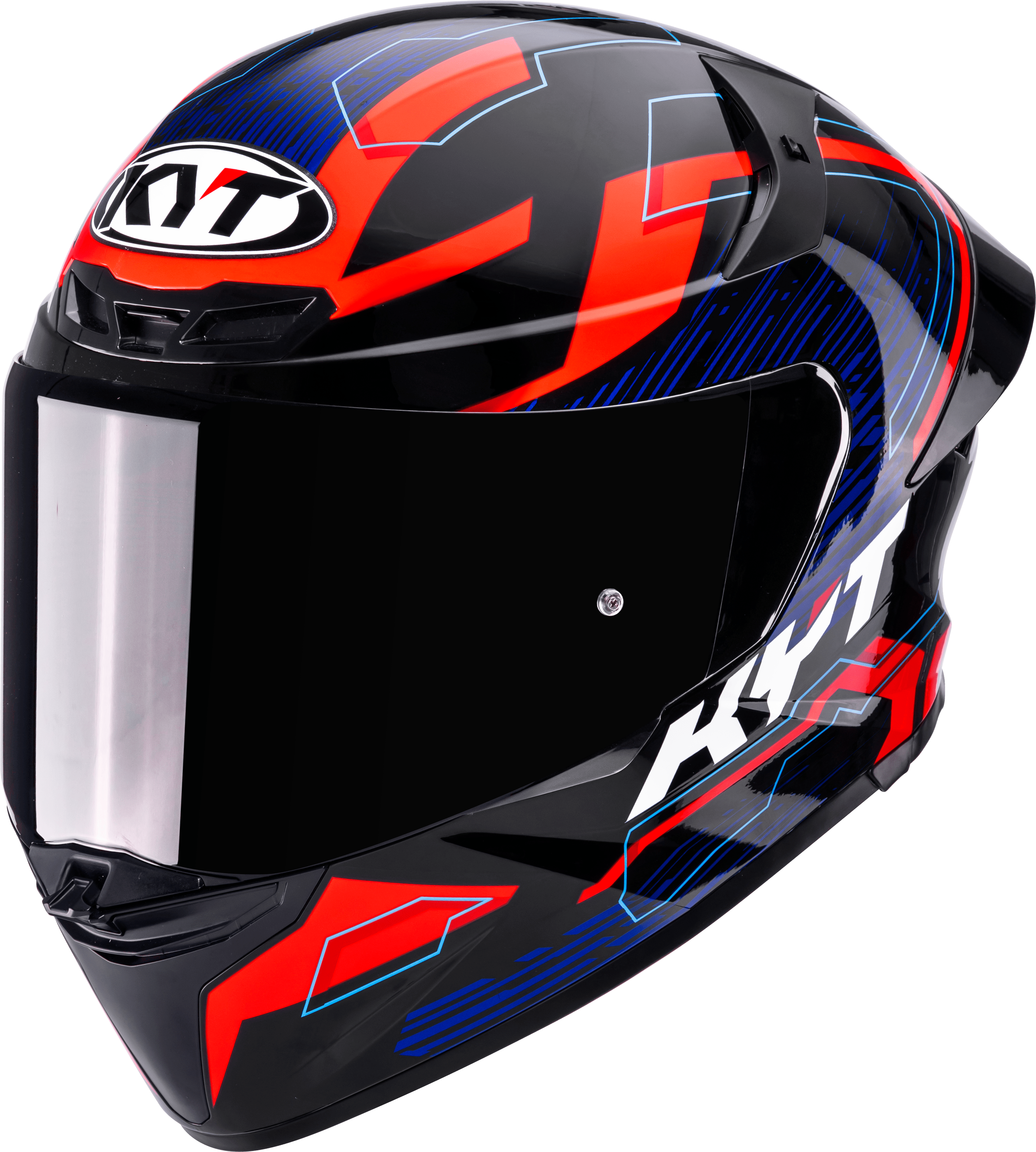 KYT TT-Revo Helmet Speeding Black / Red / Blue Y6TR0053 