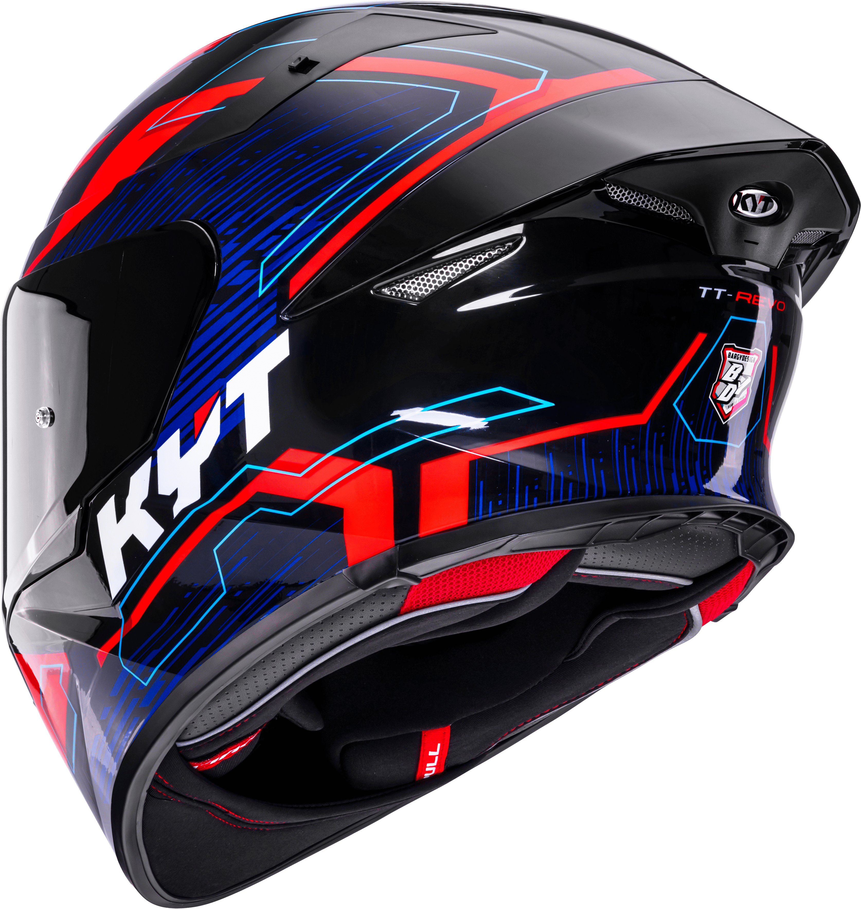KYT TT-Revo Helmet Speeding Black / Red / Blue Y6TR0053 