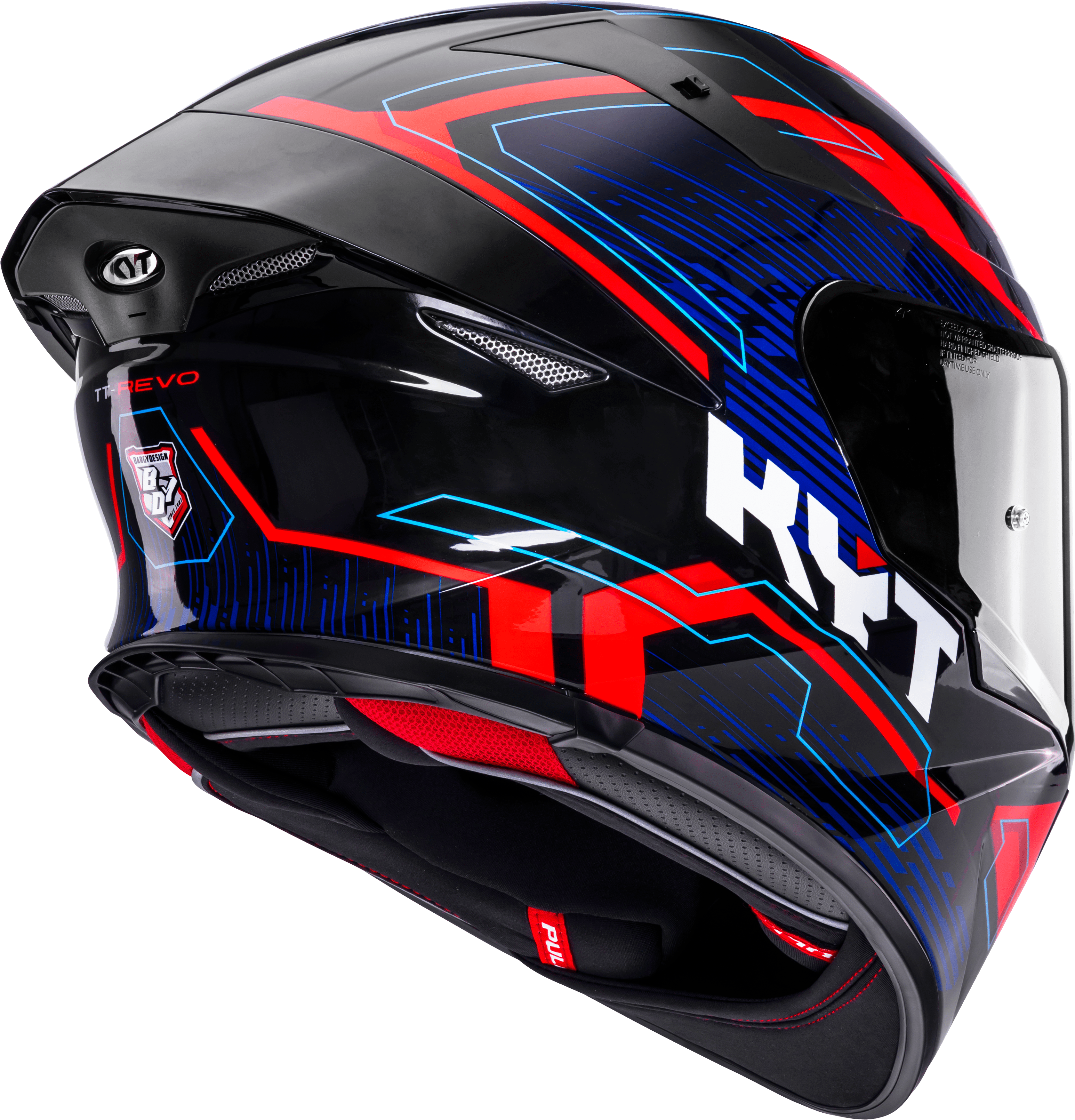 KYT TT-Revo Helmet Speeding Black / Red / Blue Y6TR0053 