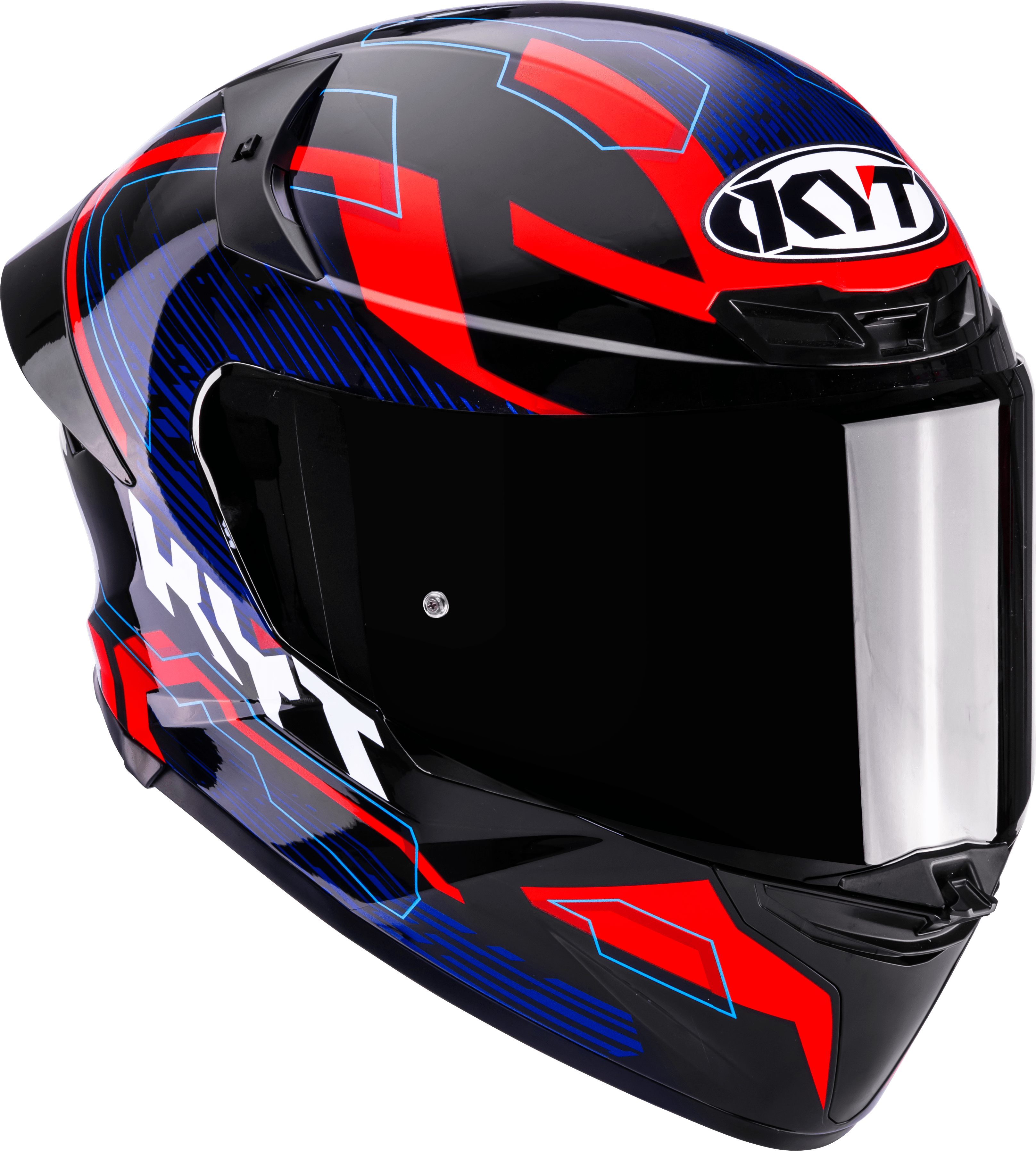 KYT TT-Revo Helmet Speeding Black / Red / Blue Y6TR0053 