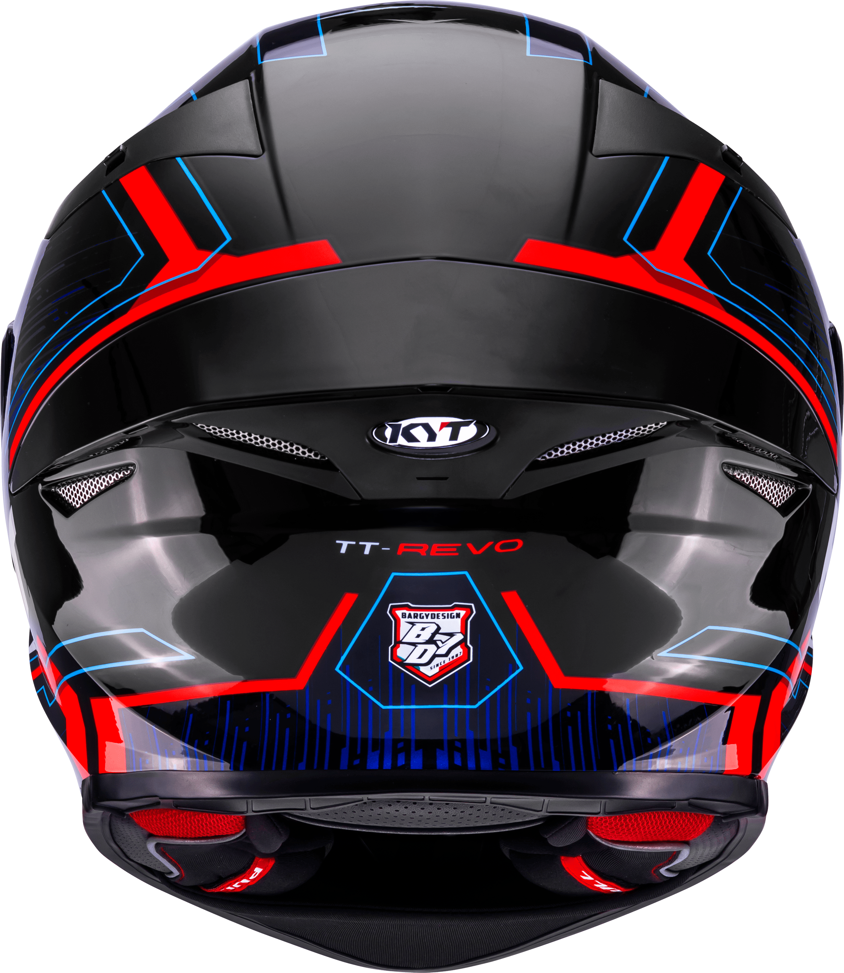 KYT TT-Revo Helmet Speeding Black / Red / Blue Y6TR0053 