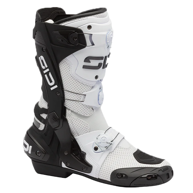 Sidi Rex Air Motorcycle Boots White/Black 203 